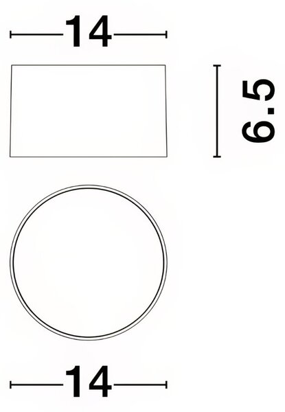 Bílé kovové stropní LED světlo Nova Luce Luldo 14 cm