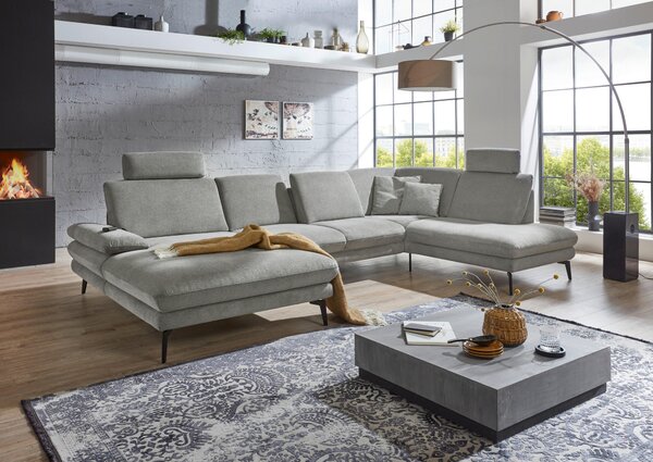 SEDACÍ SOUPRAVA, textil, šedá Dieter Knoll - Sedací soupravy