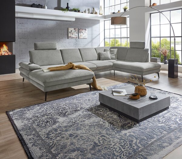 SEDACÍ SOUPRAVA, textil, šedá Dieter Knoll - Sedací soupravy