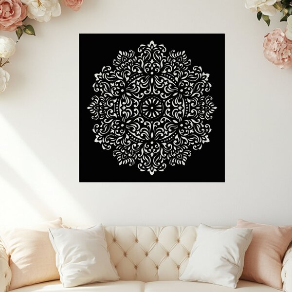 Dřevěná mandala VNITŘNÍHO KLIDU | Rozměry (cm): 40x40 | Zvolte barvu dekoru: Dub Sonoma