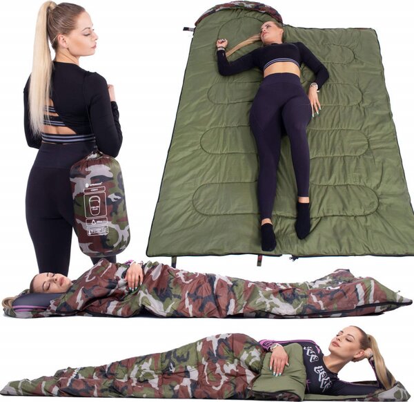 Spací pytel 210x73 cm, khaki SPRINGOS ZOLA