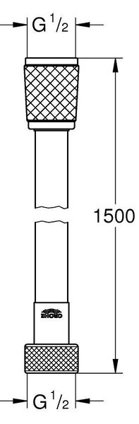 Grohe Vitalio Flex Trend sprchová hadice 150 cm StarLight Chrome 28741002