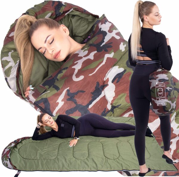 Spací pytel 210x73 cm, khaki SPRINGOS ZOLA