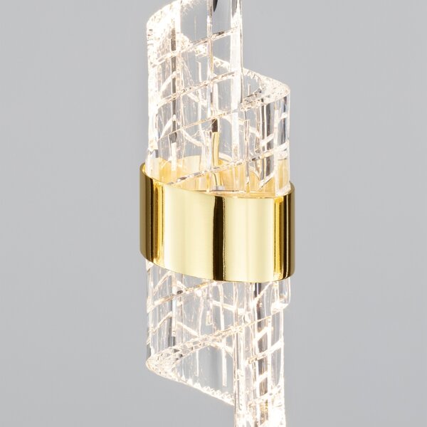 Černo-zlaté závěsné LED světlo Nova Luce Seneca 83 cm