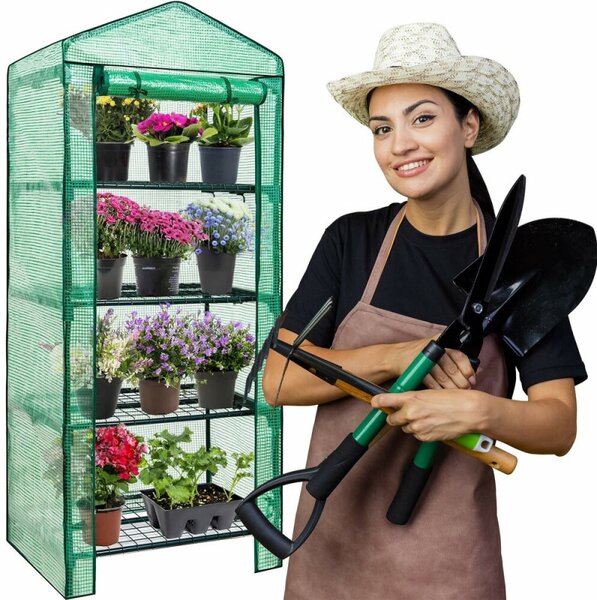 Zahradní foliovník 70x50x160 cm 4 police SPRINGOS GT0008