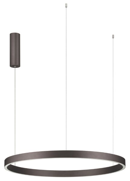 Hnědé kovové závěsné LED světlo Nova Luce Elowen 80 cm