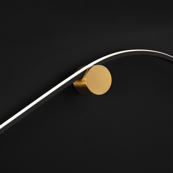 Černé kovové nástěnné LED světlo Nova Luce Kima 102 cm
