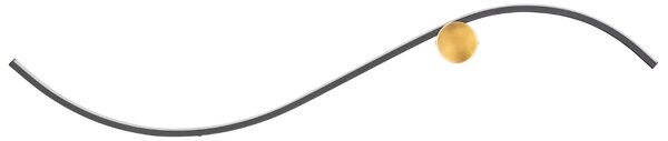 Černé kovové nástěnné LED světlo Nova Luce Kima 102 cm
