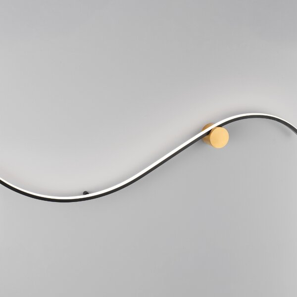 Černé kovové nástěnné LED světlo Nova Luce Kima 102 cm