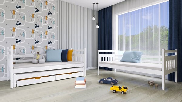 Patrová postel pro 3 děti - Rex Barva: bílá, Velikost matrace: 180x80 cm