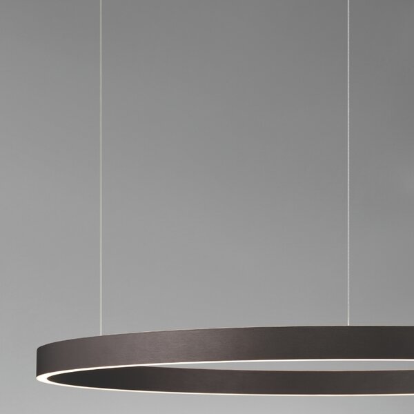 Hnědé kovové závěsné LED světlo Nova Luce Elowen 98 cm