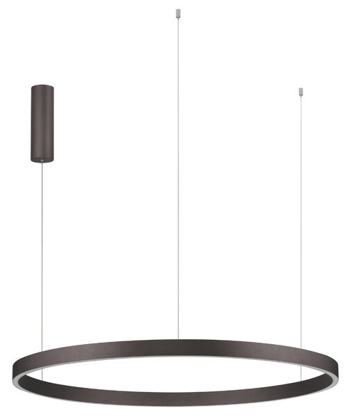 Hnědé kovové závěsné LED světlo Nova Luce Elowen 98 cm
