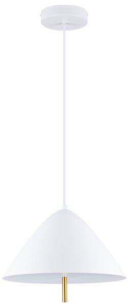 Bílé kovové závěsné LED světlo Nova Luce Oros 40 cm
