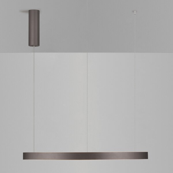 Hnědé kovové závěsné LED světlo Nova Luce Elowen 80 cm