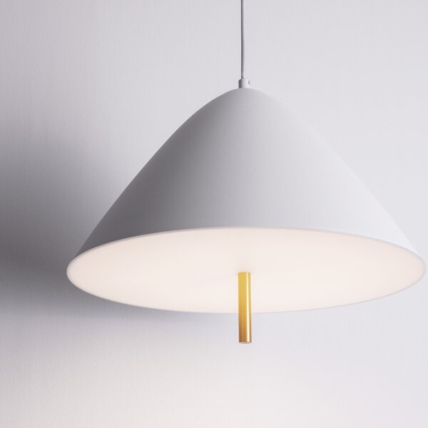 Bílé kovové závěsné LED světlo Nova Luce Oros 40 cm