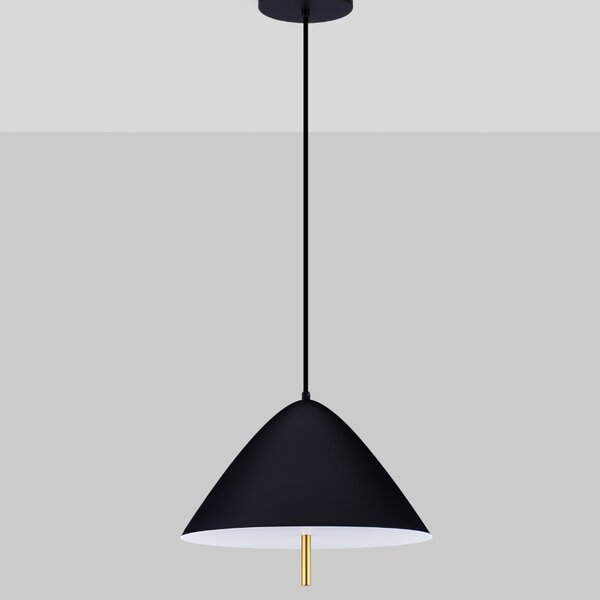 Černé kovové závěsné LED světlo Nova Luce Oros 40 cm