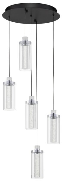 Skleněné závěsné LED světlo Nova Luce Lune 38 cm