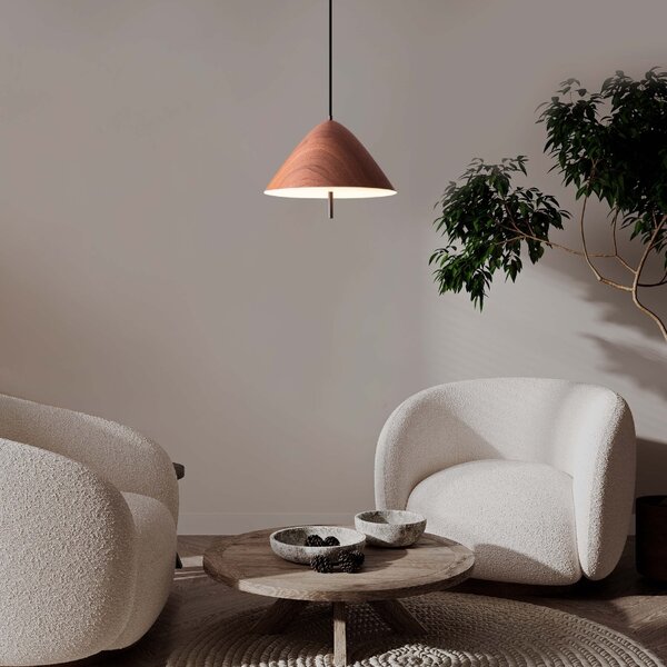 Hnědé kovové závěsné LED světlo Nova Luce Oros 40 cm
