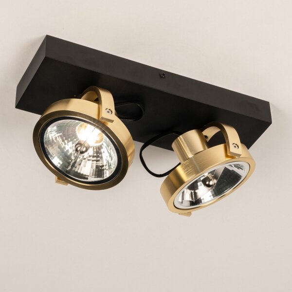 Stropní bodové svítidlo Spot Future Black and Gold II (LMD)