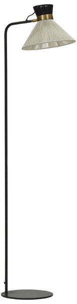 House Doctor Černá kovová stojací lampa Cord 132 cm