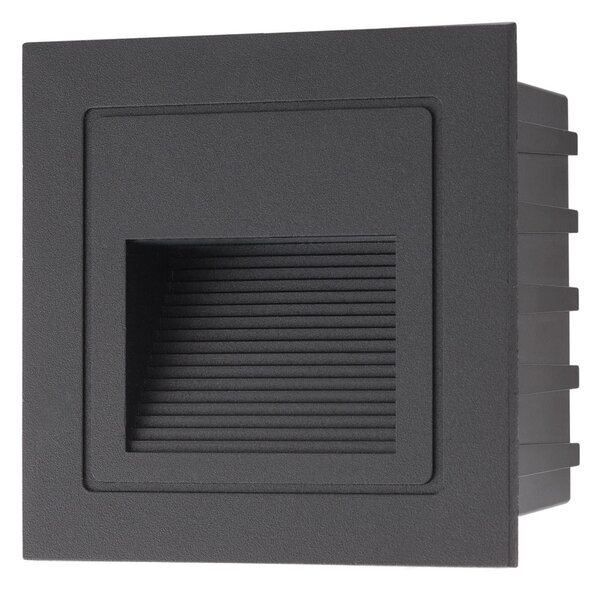 Arelux XGHOST 2W 4000K IP65 BK - Zápustné venkovní svítidlo IP65, 4000K, 2W (Moderní svítidlo na zapuštění do zdi v černé barvě, IP krytí 65)