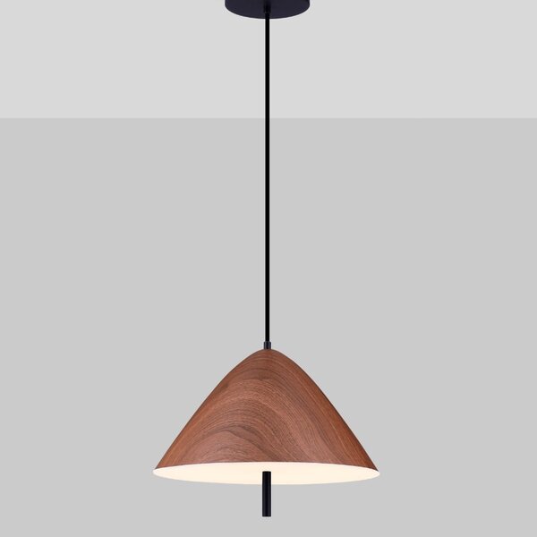 Hnědé kovové závěsné LED světlo Nova Luce Oros 40 cm