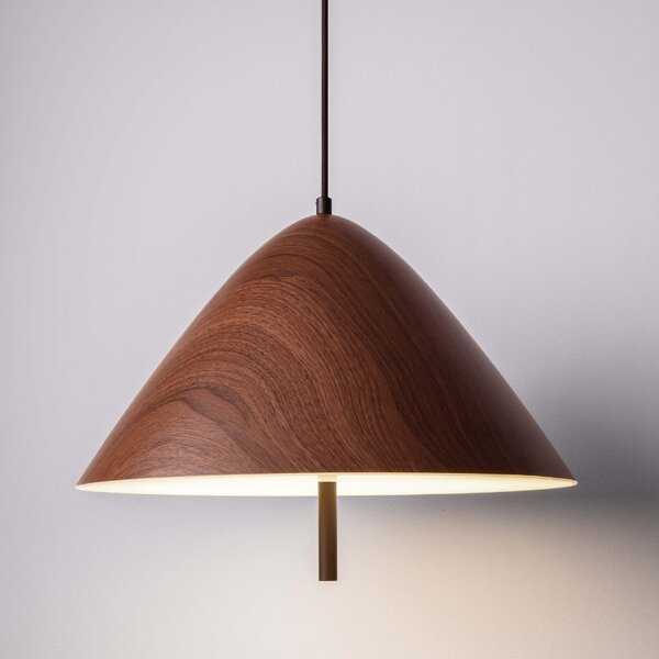 Hnědé kovové závěsné LED světlo Nova Luce Oros 40 cm
