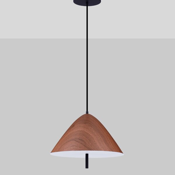 Hnědé kovové závěsné LED světlo Nova Luce Oros 40 cm