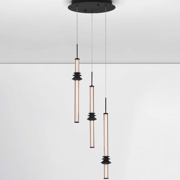 Černé závěsné LED světlo Nova Luce Atmosfera 35 cm