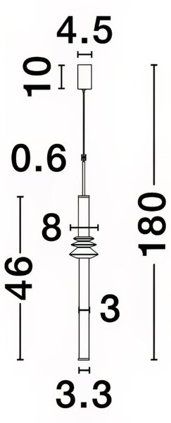 Černé závěsné LED světlo Nova Luce Atmosfera 8 cm