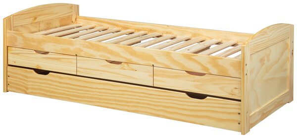 VÝSUVNÁ POSTEL, 90/200 cm barvy borovice MID.YOU - Jednolůžkové postele, Online Only
