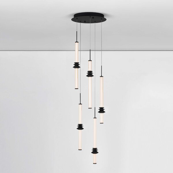 Černé závěsné LED světlo Nova Luce Atmosfera II. 35 cm