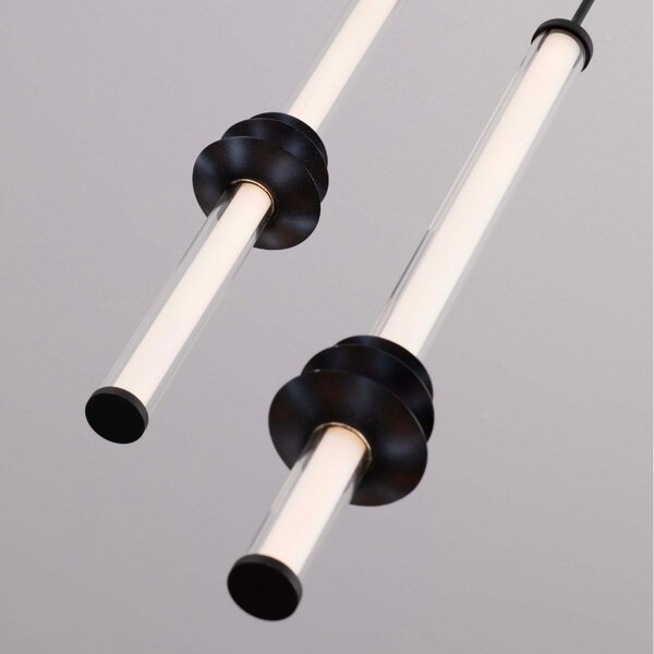 Černé závěsné LED světlo Nova Luce Atmosfera 35 cm
