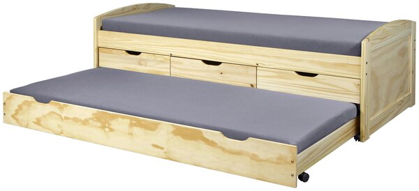 VÝSUVNÁ POSTEL, 90/200 cm barvy borovice MID.YOU - Jednolůžkové postele, Online Only