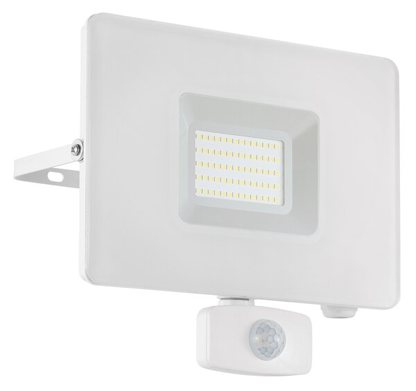Eglo 33159 FAEDO 3 - Nástěnné světlo IP44 v bílé barvě se senzorem, 50W (Venkovní LED reflektor)