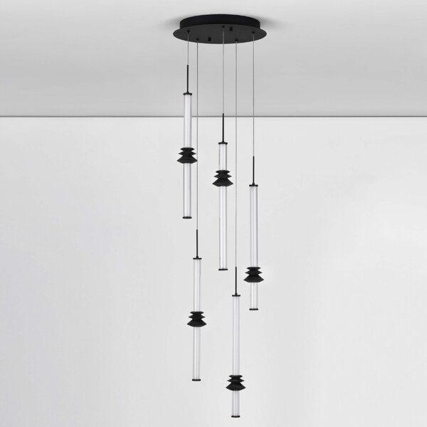 Černé závěsné LED světlo Nova Luce Atmosfera II. 35 cm