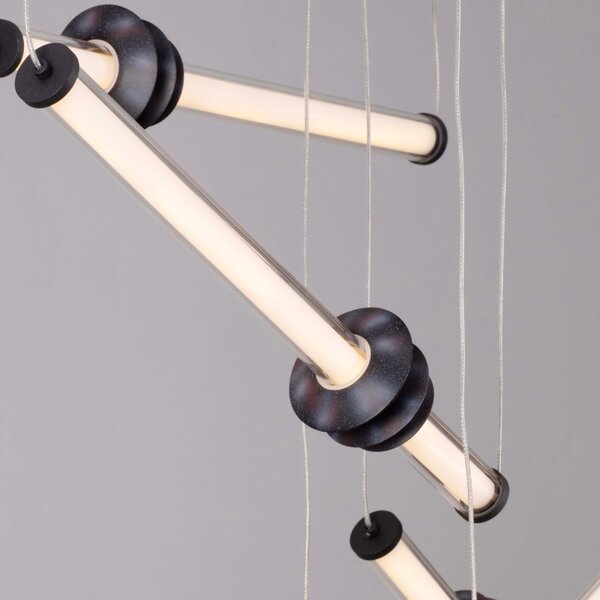 Černé závěsné LED světlo Nova Luce Atmosfera 120 cm