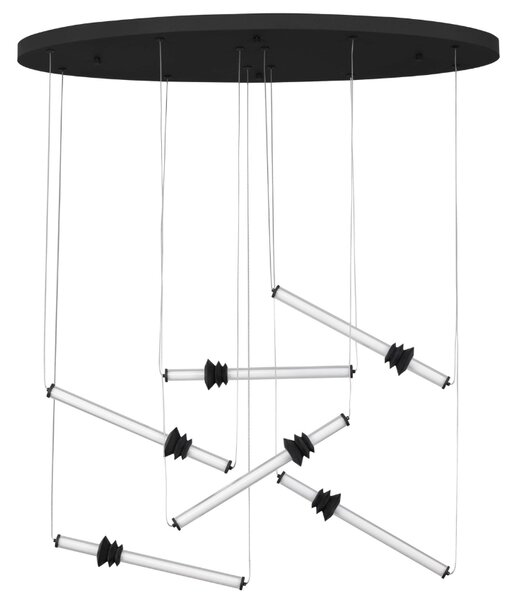 Černé závěsné LED světlo Nova Luce Atmosfera 120 cm