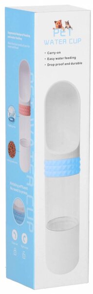 Cestovní láhev pro psy 350 ml + zásobník na jídlo SPRINGOS PA0299