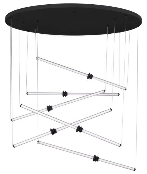 Černé závěsné LED světlo Nova Luce Atmosfera 150 cm
