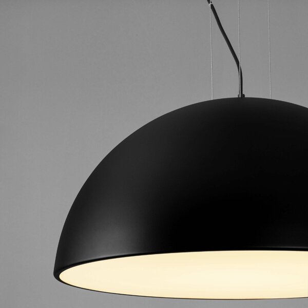 Černé kovové závěsné světlo Nova Luce Tholos 70 cm