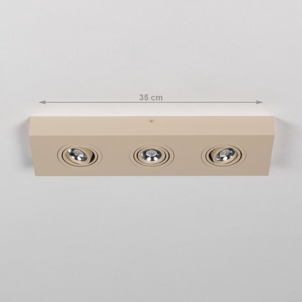 Stropní LED svítidlo Spot Quality Quadra 3 Taupe (LMD)