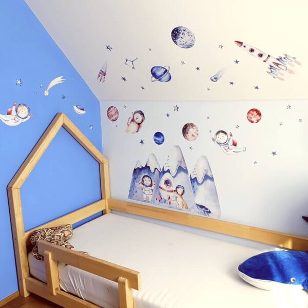 INSPIO Samolepky na zeď - Malí astronauti a vesmír