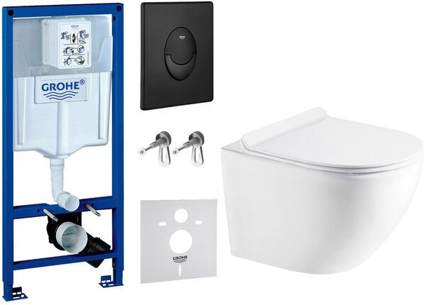 Sada podomítkový WC modul Grohe Rapid SL 38539001, záchodová mísa Oltens Hamnes 42013000, 38964KF0, 45100000