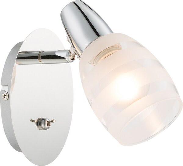 Globo 54985-1 ROY - Nástěnné svítidlo s vypínačem na svítidle (Moderní nástěnná lampička, naklápěcí stínidlo)