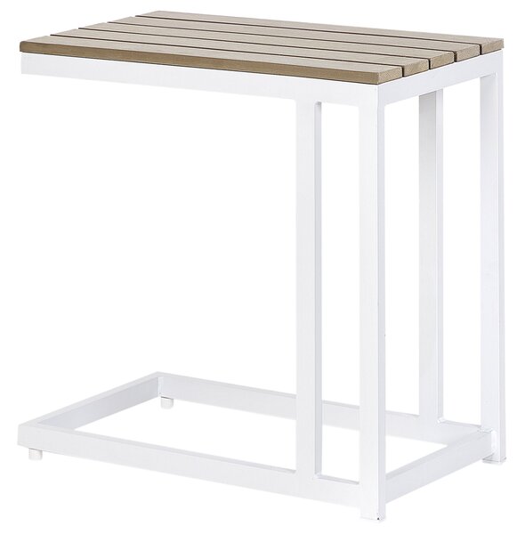 Zahradní odkládací stolek MESSINA 60 cm 35 cm Bílá