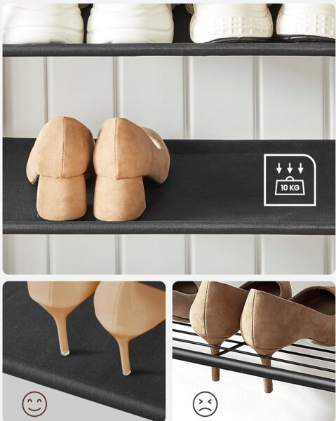 Kovová předsíňová stěna LOFT 180 cm, černá/dub sonoma