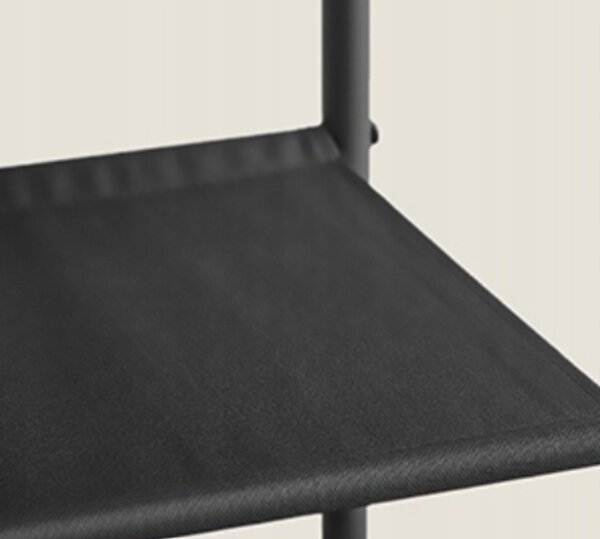 Kovová předsíňová stěna LOFT 180 cm, černá/dub sonoma
