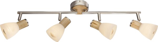 Globo 54352-4 GYLFI - Stropní bodové svítidlo s dřevěnými prvky (Dřevěná bodový lustr na strop)