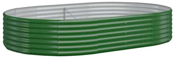 Vyvýšený záhon pozinkovaná ocel 214x140x36 cm zelený